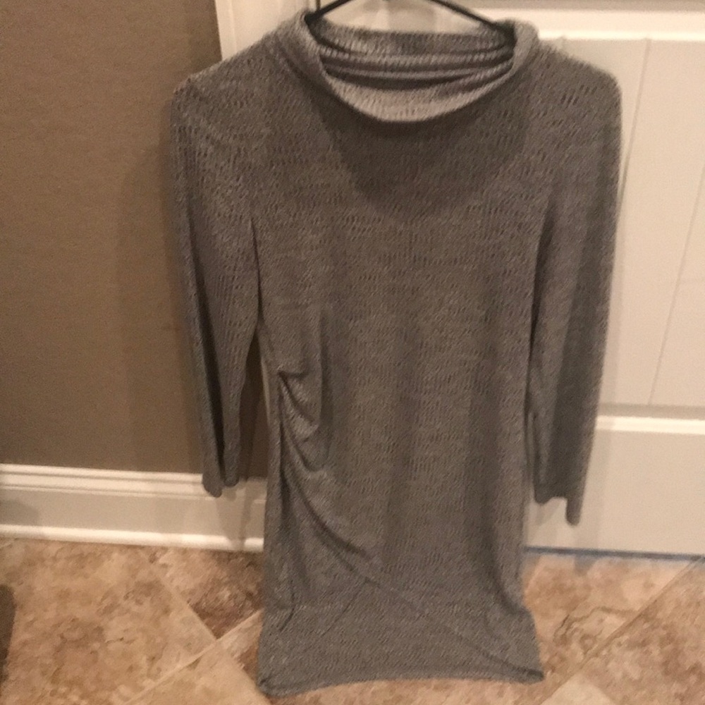 Gray and black dress